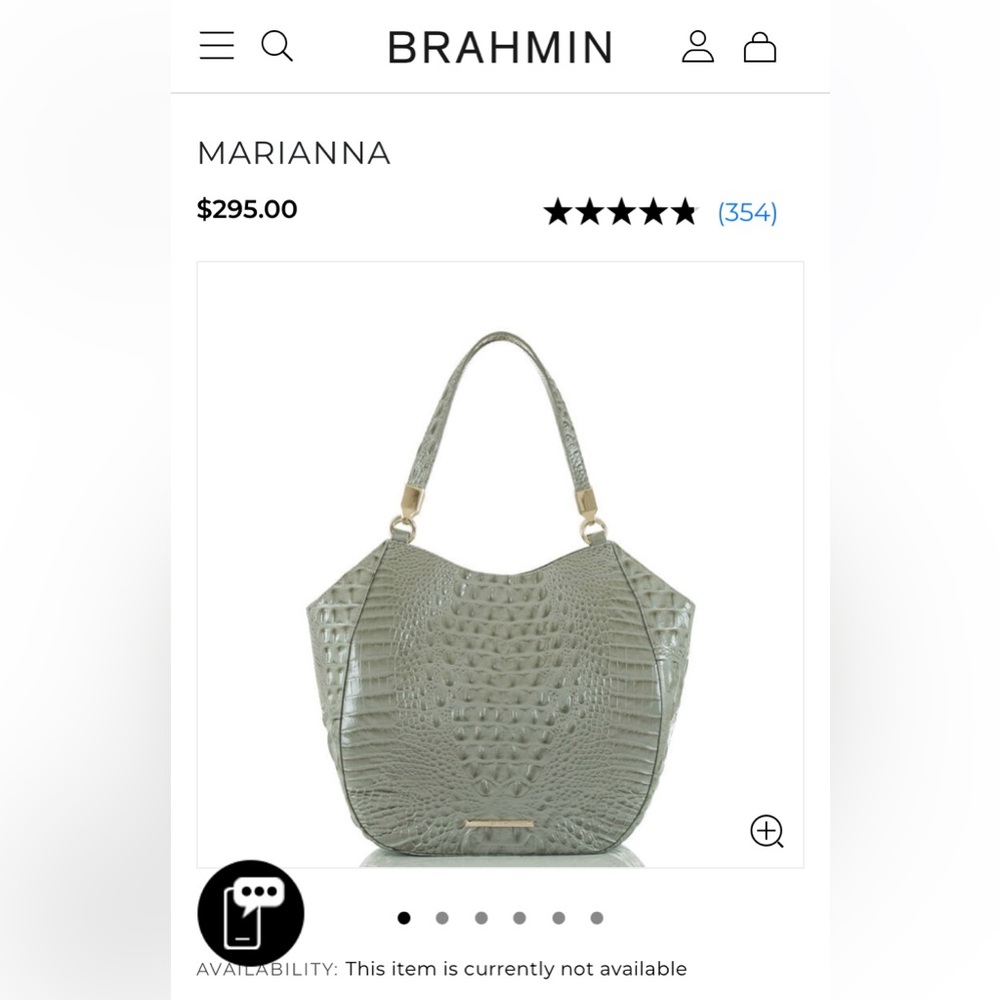 Brahmin Silver Sage Melbourne Marianna purse